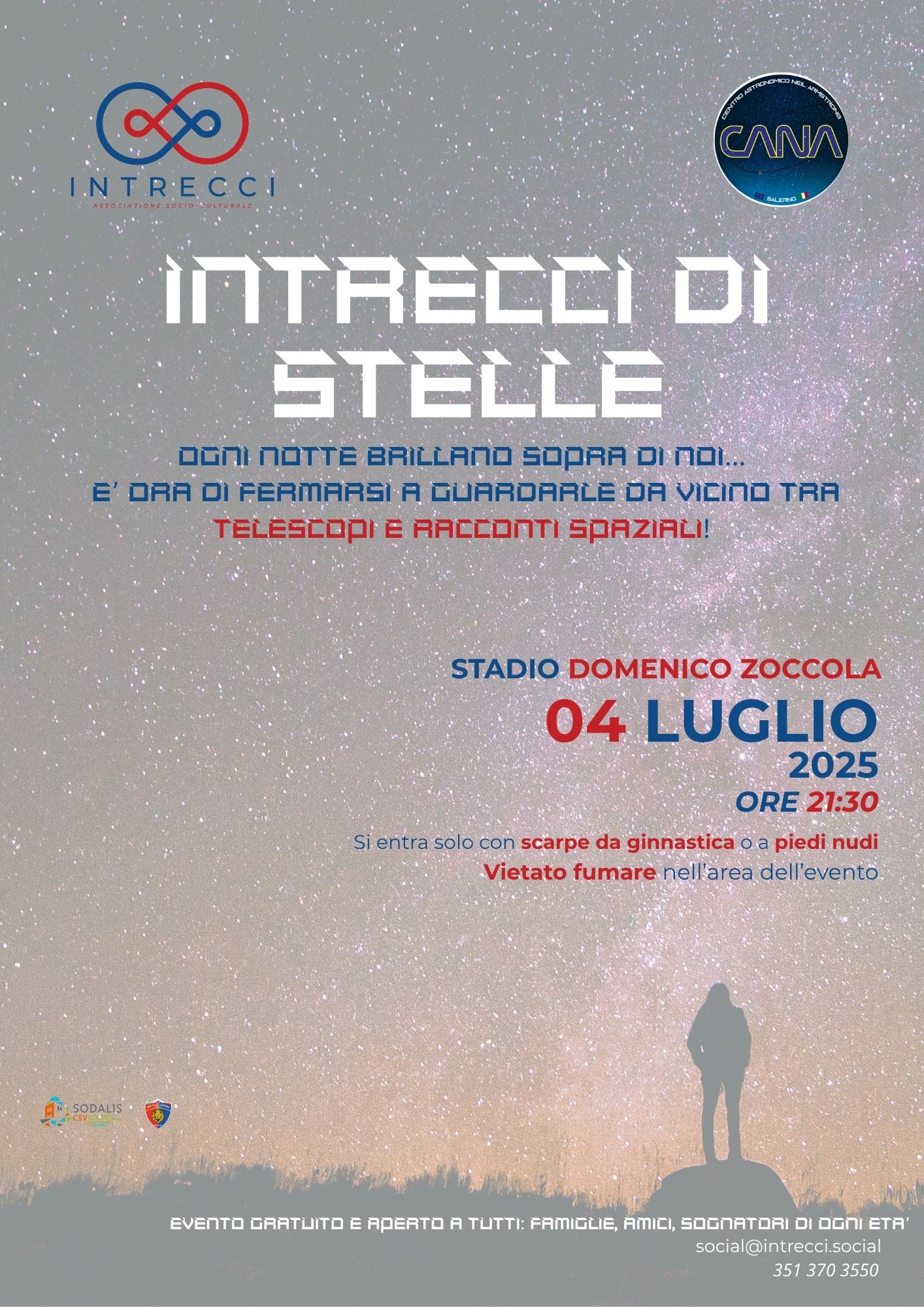 “Intrecci di Stelle” – evento di osservazione astronomica il 4 luglio a San Cipriano Picentino